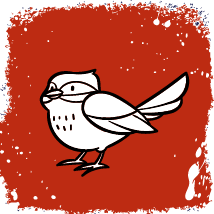 red bird icon - Bird Food & Feeders - Vine House Farm