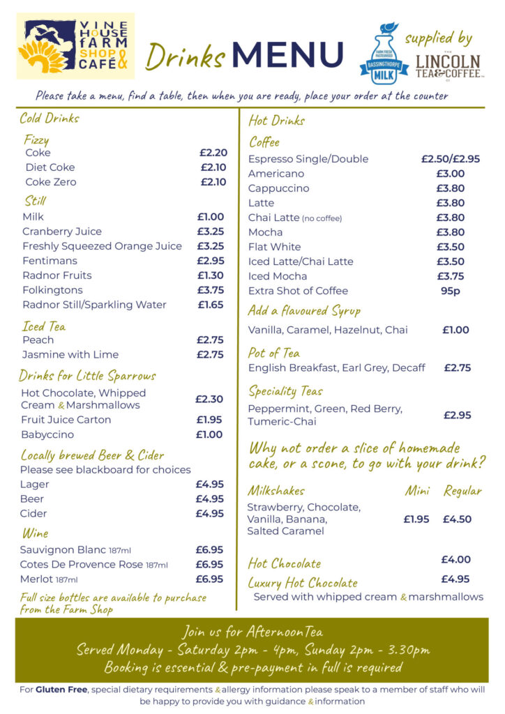 Drinks Menu 16.6.26 - café - Vine House Farm